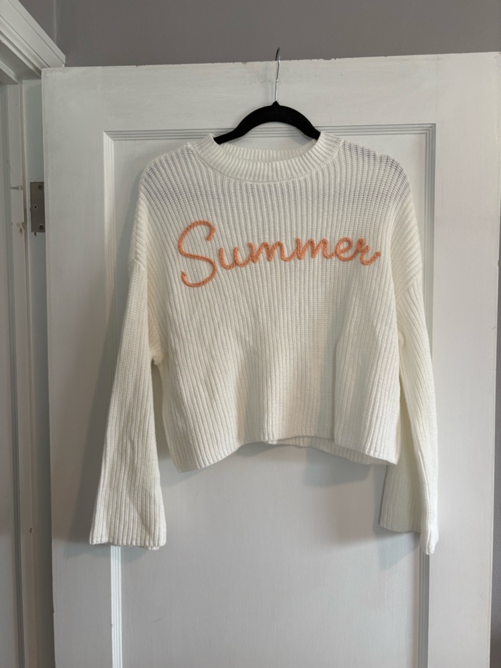 NWT Moon & Madison Women's White Summer Knit Sweater Size XS